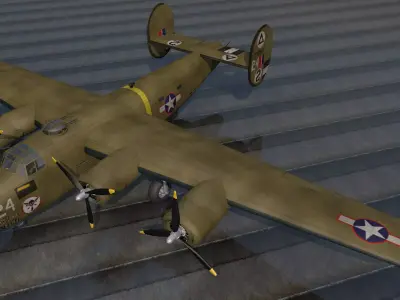 Consolidated B-24D Liberator 3D model