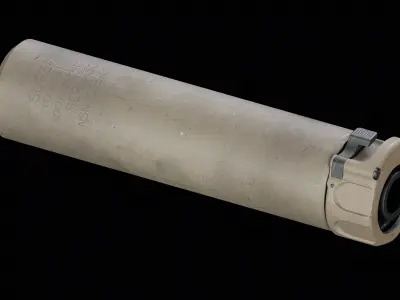 SOCOM556-RC1 Suppressor Low-poly 3D model