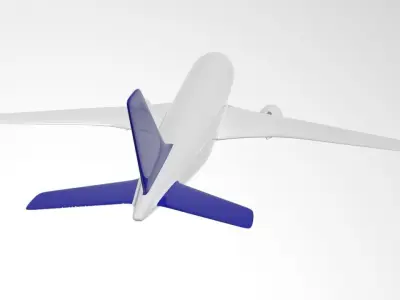 plane airplane flying in sky 3D model