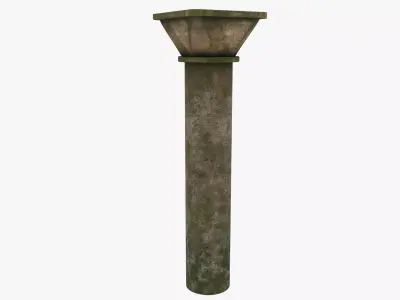 Column stone Low-poly 3D model