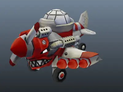 Micro Plane - Low Poly Hand Painted Low-poly 3D model