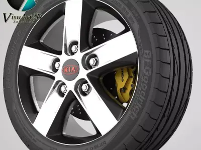 Wheel Kia 1 3D model