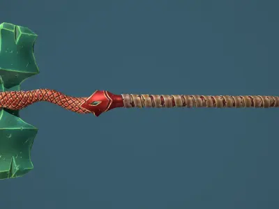 Snake hammer Low-poly 3D model