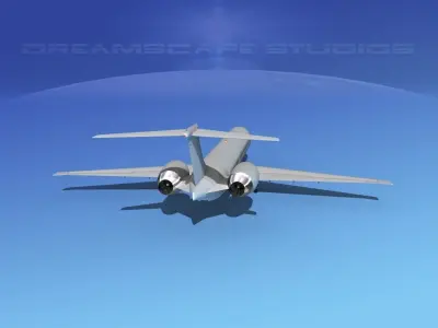 McDonnell Douglas MD83 Bare Metal 3D model