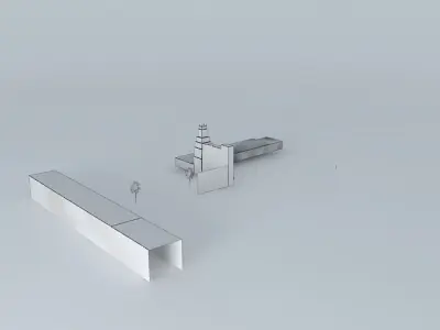 Clock and Church of San Rafael 3D model