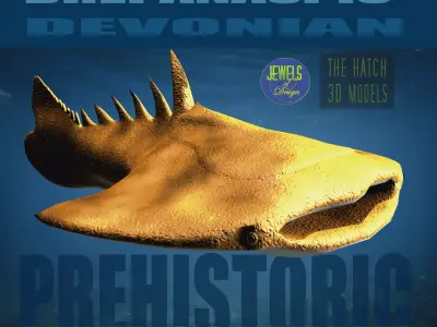 Drepanaspis Low-poly 3D model