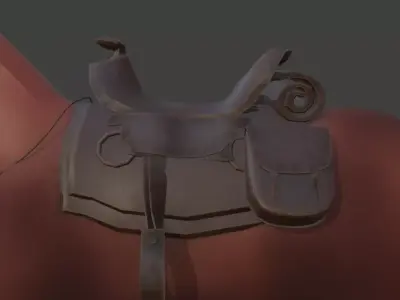 Low Poly Horse  Low-poly 3D model