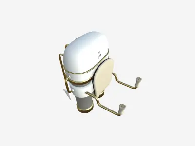 Jetpack C05 White Gold - SciFi Character Design Low-poly 3D model