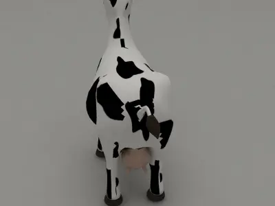 Cartoon Cow Toon Animal Low-poly 3D model