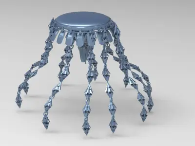 Jelly Fish Sci fi ship  Low-poly 3D model