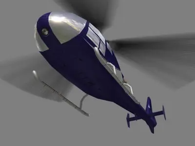 Gazelle V5 Helicopter Low-poly 3D model