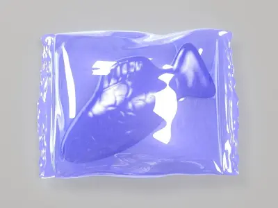 Wrapped Blue Fish model 3D model