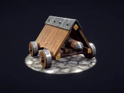 Battering ram Free low-poly 3D model