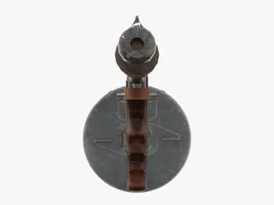 WW2 Submachine guns Low-poly 3D model