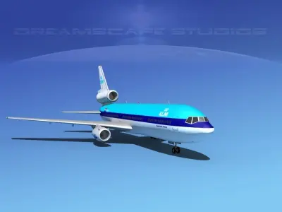 Douglas DC-10 KLM 3D model
