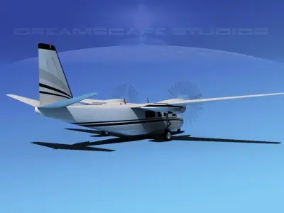 Rockwell Turbo Commander 690 V11 3D model