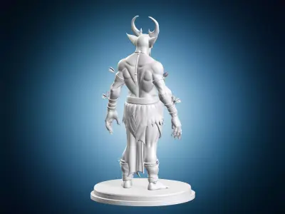 Horned Demon Warrior 3D print model