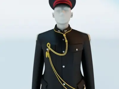 Gun Salute Manikin 3D model