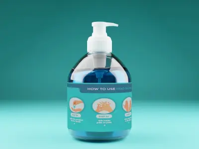 Low poly Hand-gel Low-poly 3D model