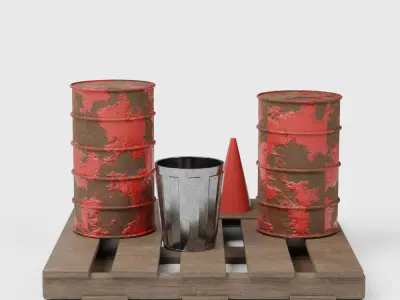 Some Free Game Assets Low-poly 3D model