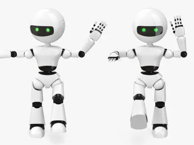 Modern Robot Rigged 3D model