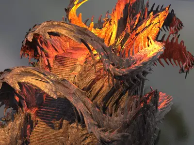 Ancient Drake tail mountain 4 3D model