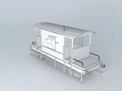 Eco Rail Track Brake Van Dummy Old Steam Days Free 3D model