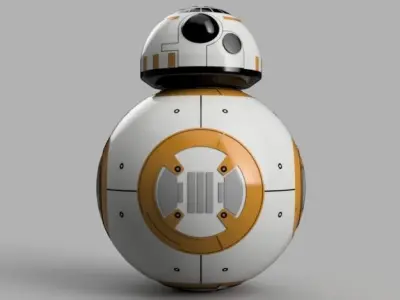 High-Quality BB-8 Astromech Droid 3D Model 3D print model