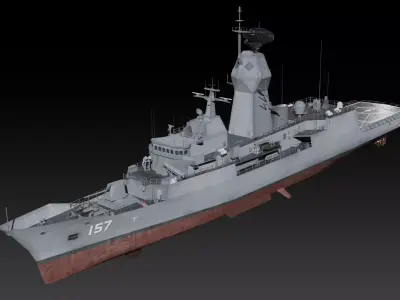 MEKO 200 Anzac class game ready model Low-poly 3D model