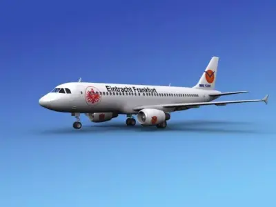 Airbus A320 Eintracht Frankfurt 3D model