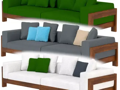 Alison Iroko Outdoor sofa 3D model