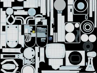 Camera Gimbal DJI Phantom 4 PRO Low-poly 3D model