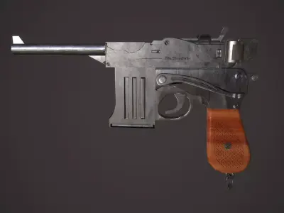 The Broadsider Infinite Gun - Bioshock - Lowpoly - Gameready Low-poly 3D model