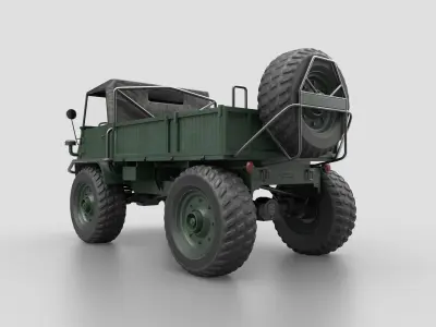Unimog Low-poly 3D model