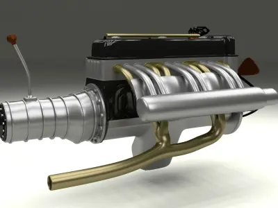 Mercedes 300SL Engine 3D model