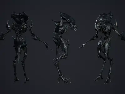 Alien Monster 6 Low-poly 3D model