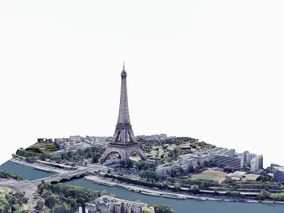 Eiffel Tower Low-poly 3D model