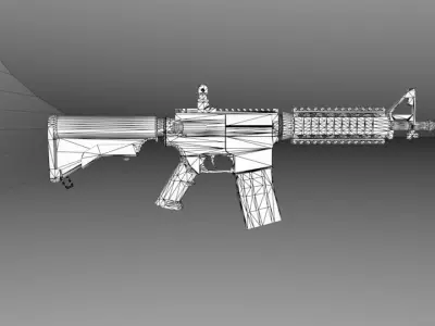 M416 Gun 3D Model  Low-poly 3D model
