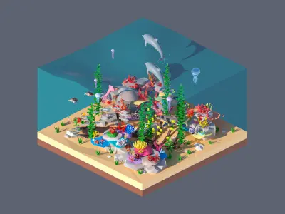 land 91A Low-poly 3D model