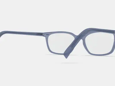 Weathers Low Bridge Fit Eyeglasses in Periwinkle Crystal 3D model