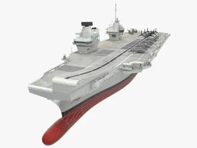 HMS Queen Elizabeth with Military Equipment 3D model purchase