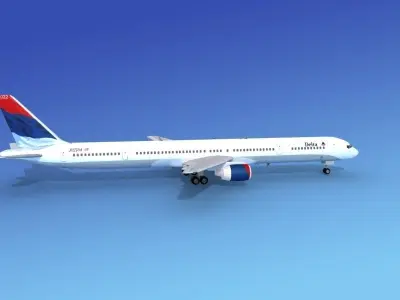Boeing 757-300 Delta 2 3D model