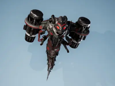 SciFi Beast02 Wasp Low-poly 3D model