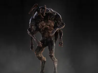 Insectoid Creature Beetle Low-poly 3D model