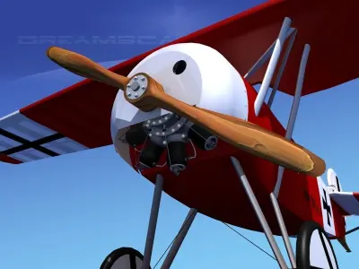 Fokker DVIII V06 3D model