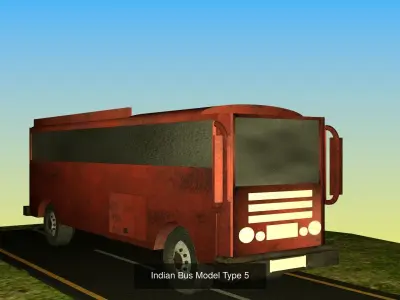 Indian Buses 3D Model Pack