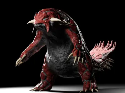 Realistic Groudon 3D model 3D model