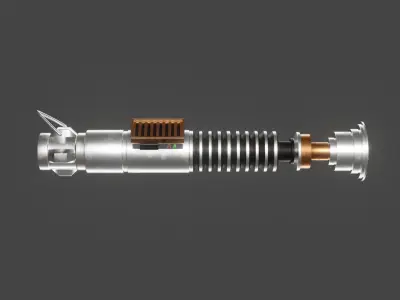 Luke Skywalker Green Lightsaber Low-poly 3D model