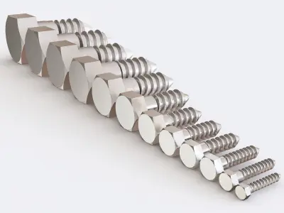 Nuts Blots and Screws vol 01 3D model