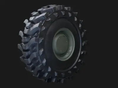 Military Vehicles Wheel 3D model 3D model